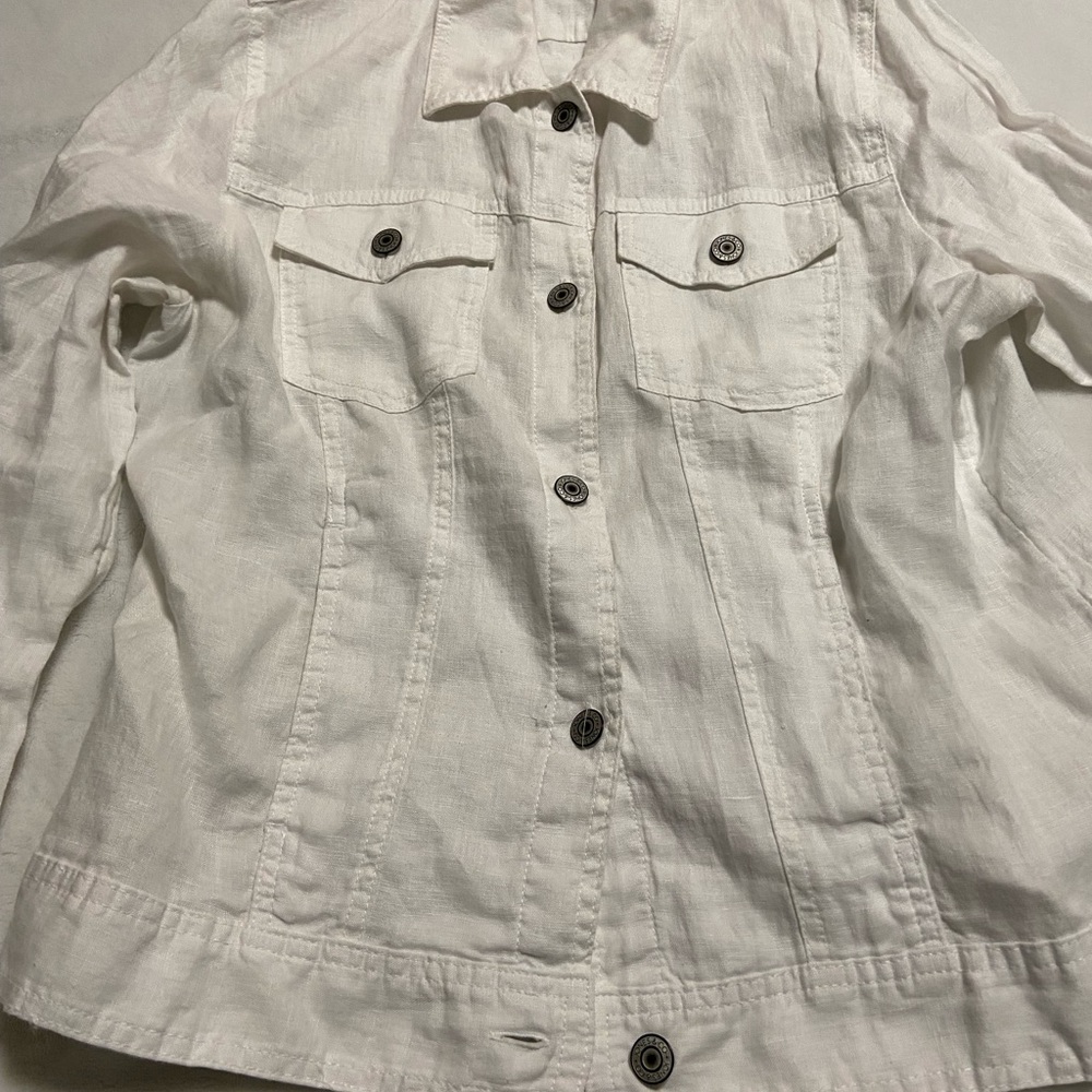Classic White Linen Jacket